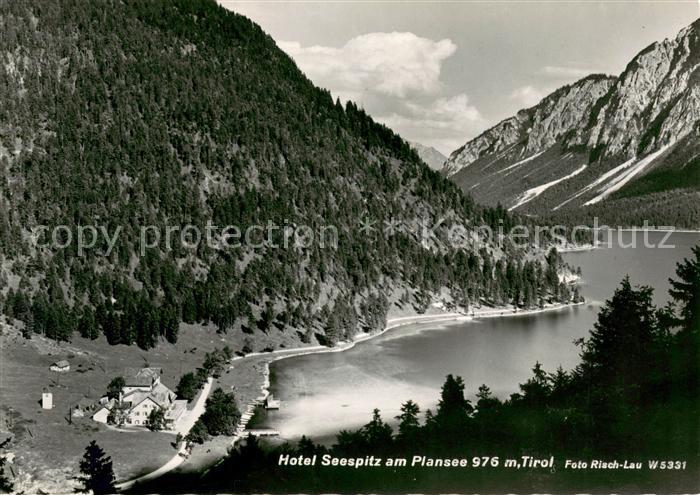 Plansee Hotel Seespitz Fliegeraufnahme
