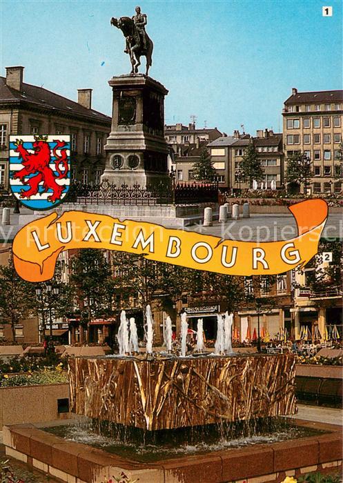 LUXEMBOURG  Luxemburg Monument Rois des Pays-Bas et Grand Duc Fontaine