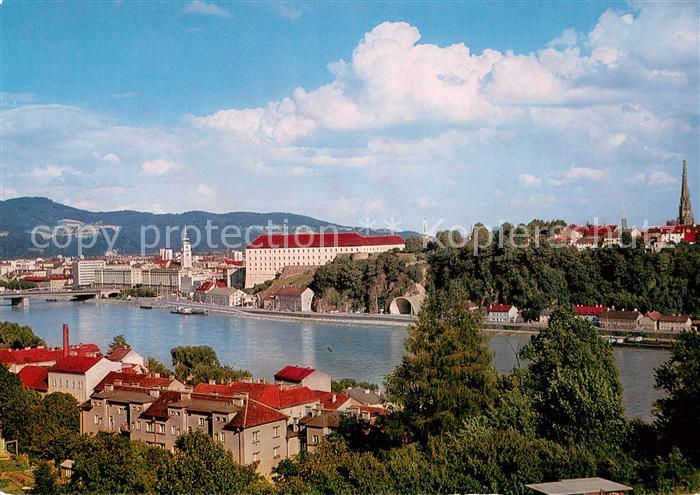 Linz Donau Donaupartie Blick vom Spazenberg