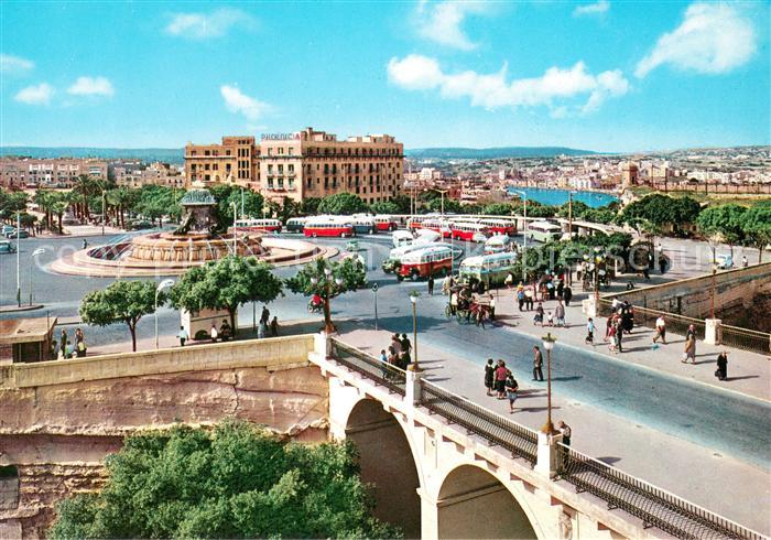 Malta Bus Terminus and Triton Fountain Floriana