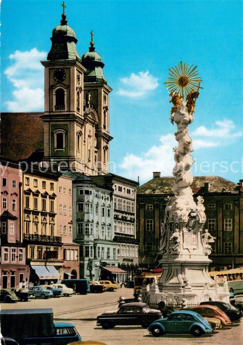 Linz Donau Hauptplatz und Dreifaltigkeitss?ule