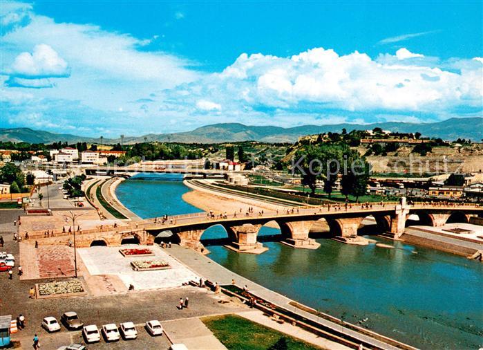 Skopje Skoplje Fliegeraufnahme