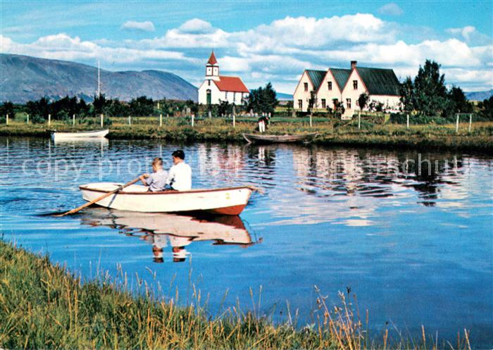 Pingvellir Baerinn og kirkjan