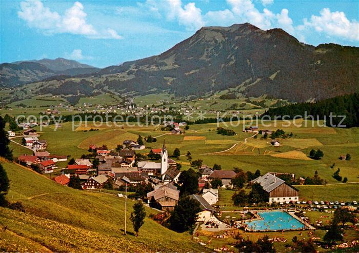 Schwarzenberg Vorarlberg Panorama mit Winterstaude