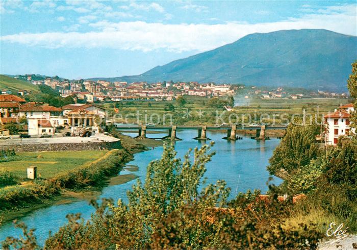 Behobie Le Pont International Au fond Irun