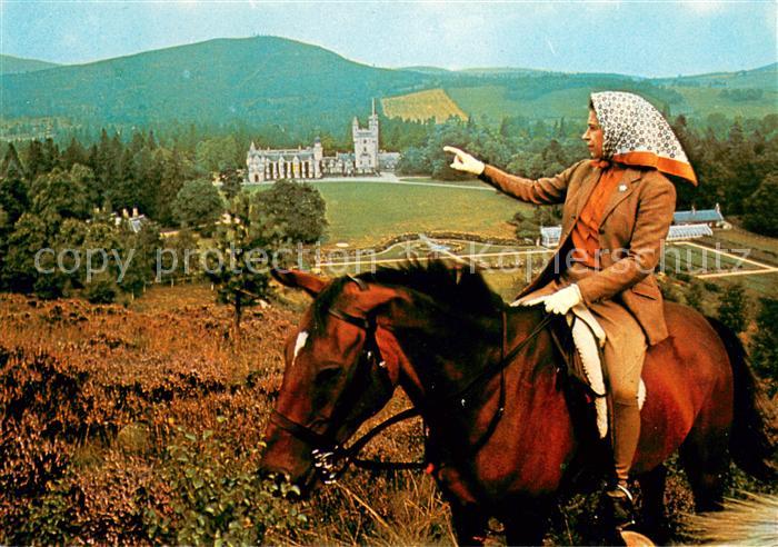 Balmoral Her Majesty the Queen riding at Balmoral