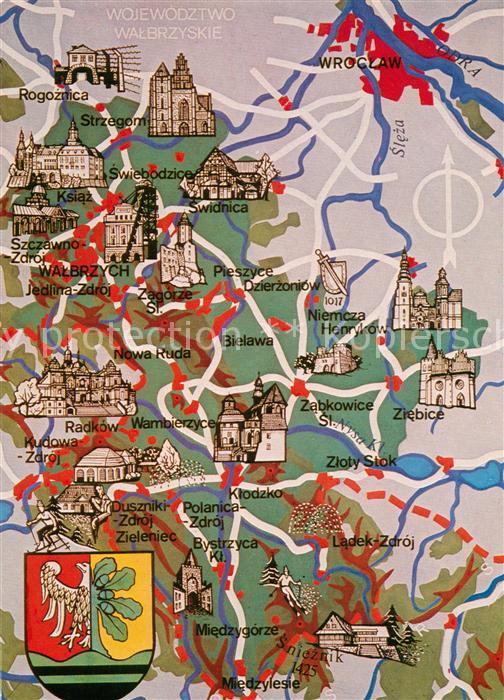 Walbrzych Waldenburg Regionalkarte
