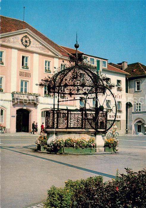 Bruck Mur Eiserner Brunnen mit Rathaus