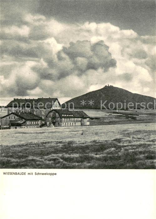 Wiesenbaude Riesengebirge mit Schneekoppe