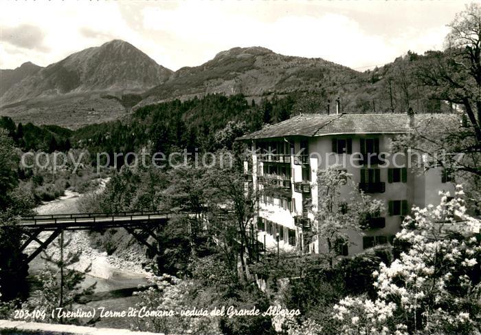 Trentino Terme di Comano veduta del Grande Albergo