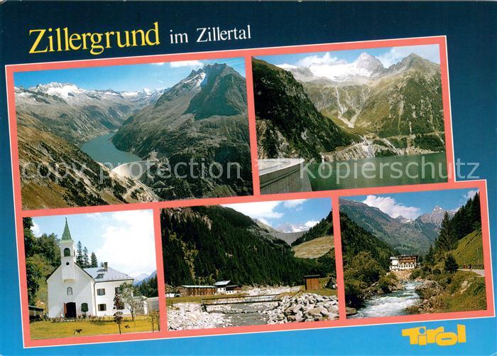 Zillergrund Panorama Kirche Stausee