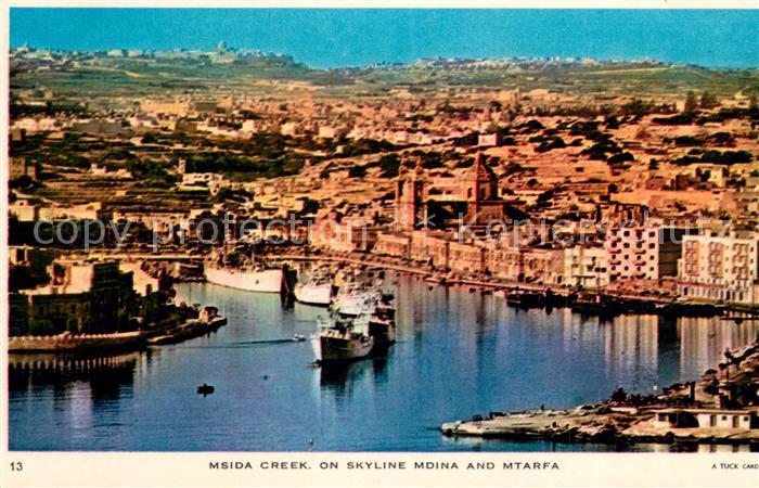 Mdina Malta and Marfa Msida Creek