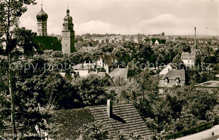 Giengen Brenz Stadtbild mit Kirche