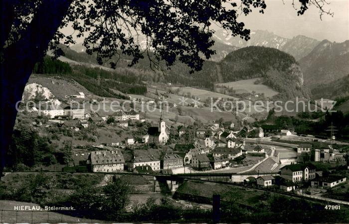 Hieflau Gesamtansicht mit Alpenpanorama