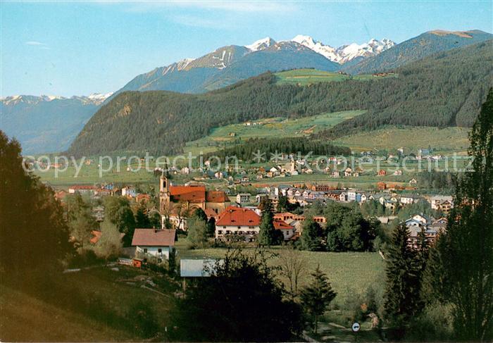 Bruneck Ortsansicht mit Kirche Landschaftspanorama Pustertal Alpen