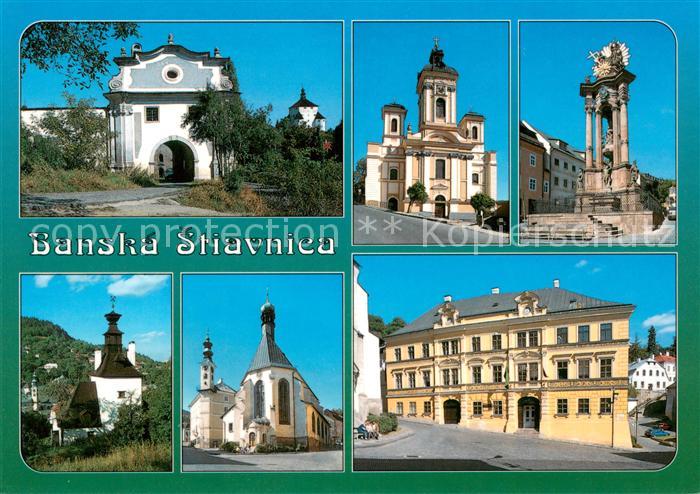 Banska Stiavnica Schloss Kirche Dreifaltigkeitssaeule Fritzov dom