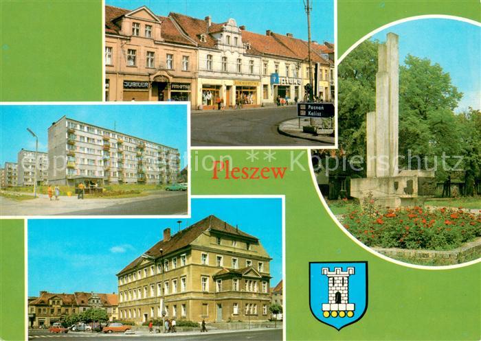 Pleszew Motive Innenstadt Wohnsiedlung Marktplatz Denkmal