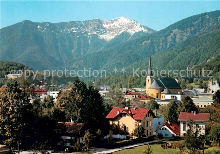 Bad Ischl Salzkammergut Ortsansicht mit Kirche Blick zum Ziemnitz Noerdliche Kal