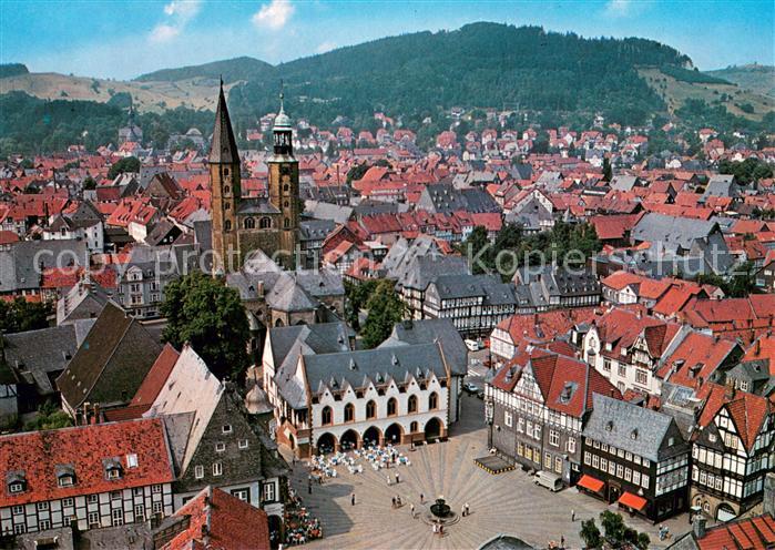 Goslar Stadtmitte Marktplatz Kirche Fliegeraufnahme