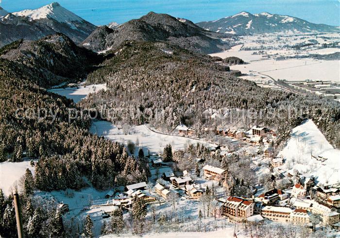 Bad Faulenbach Winterlandschaft Allgaeuer Alpen Fliegeraufnahme