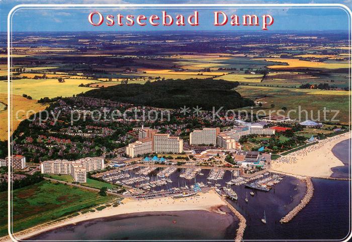 Damp Ferienresort Hotels Hafen Fliegeraufnahme