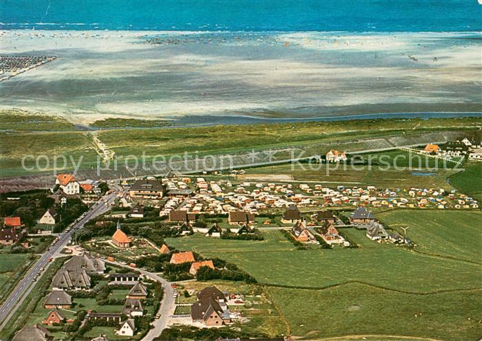 Ording Campingplatz Biehl Blick zur Sandbank Fliegeraufnahme