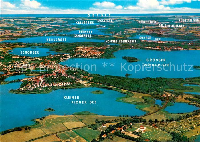 Ploen See Seenlandschaft Holsteinische Schweiz Fliegeraufnahme