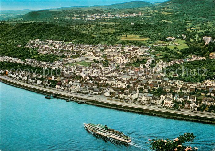 Bad Salzig Rheindampfer Fliegeraufnahme