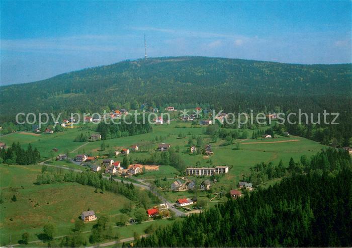 Fleckl Naturpark Fichtelgebirge Blick auf Ochsenkopf Fliegeraufnahme