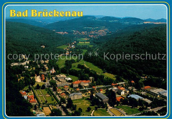Bad Brueckenau Kurort Naturpark Bayerische Rhoen Fliegeraufnahme