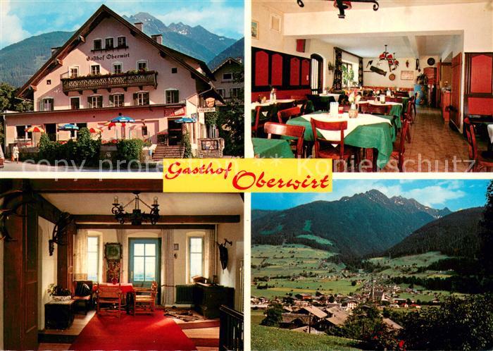 Niedernsill Gasthof Cafe Oberwirt Gesamtansicht mit Alpenpanorama