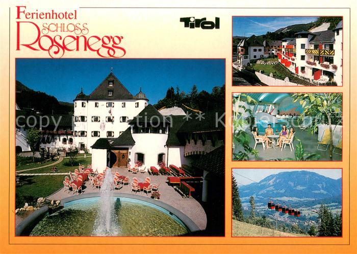 Fieberbrunn Tirol Ferienhotel Schloss Rosenegg Hallenbad Bergbahn Alpen