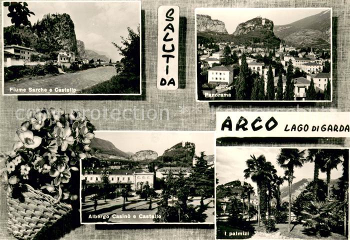 Arco Trentino Fiume Sarche e Castello Panorama Albergo Casino Palmizi