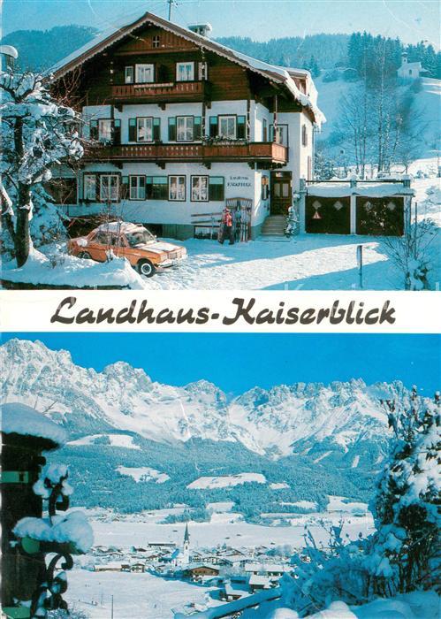 Ellmau Tirol Landhaus Kaiserblick Winterlandschaft Alpen Kaisergebirge