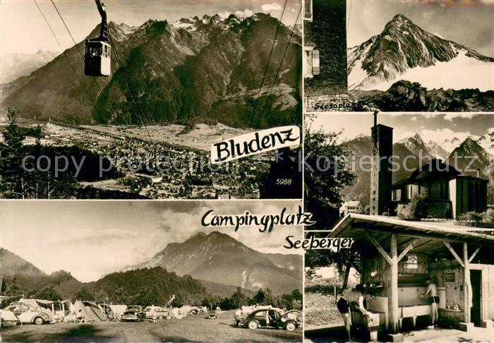 Bludenz Vorarlberg Campingplatz Seeberger Bergbahn Alpenpanorama