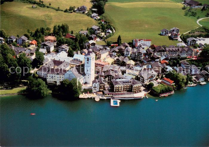 St Wolfgang Salzkammergut Hotel Weisses Roessl am Wolfgangsee Fliegeraufnahme