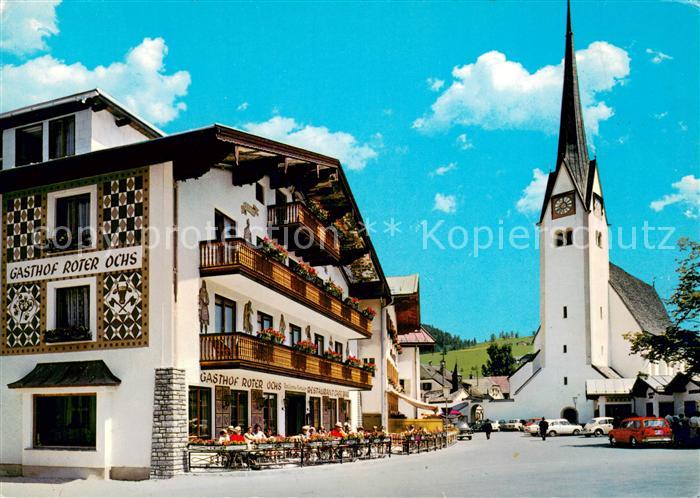 Abtenau Marktplatz Gasthof Roter Ochs Kirche