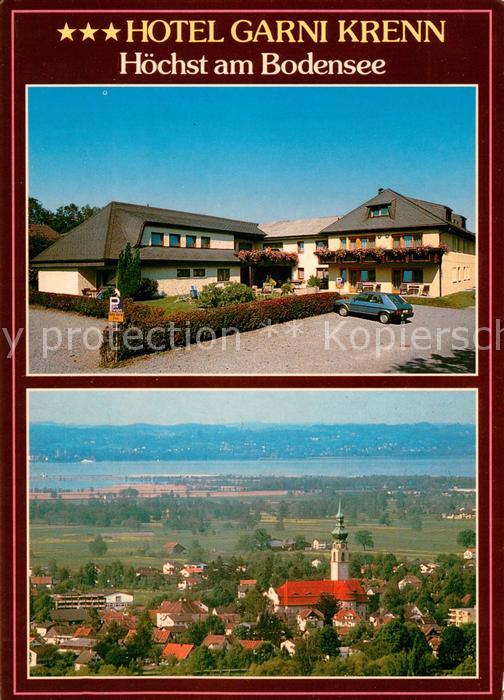 Hoechst Vorarlberg Hotel Krenn Ortsansicht mit Kirche Blick zum Bodensee