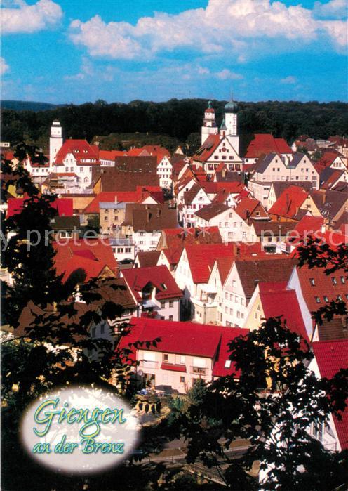 Giengen Brenz Blick ueber die Daecher der Stadt