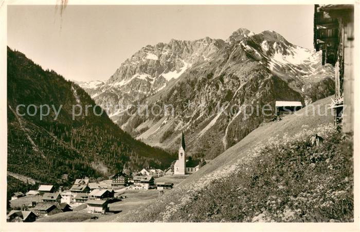 Mittelberg Kleinwalsertal mit Gemstelpass Widderstein und Baerenkopf