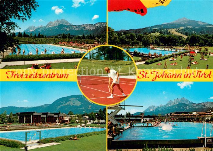 St Johann Tirol Freizeitzentrum Panorama Freischwimmbad Hallenbad Sauna Tennispl