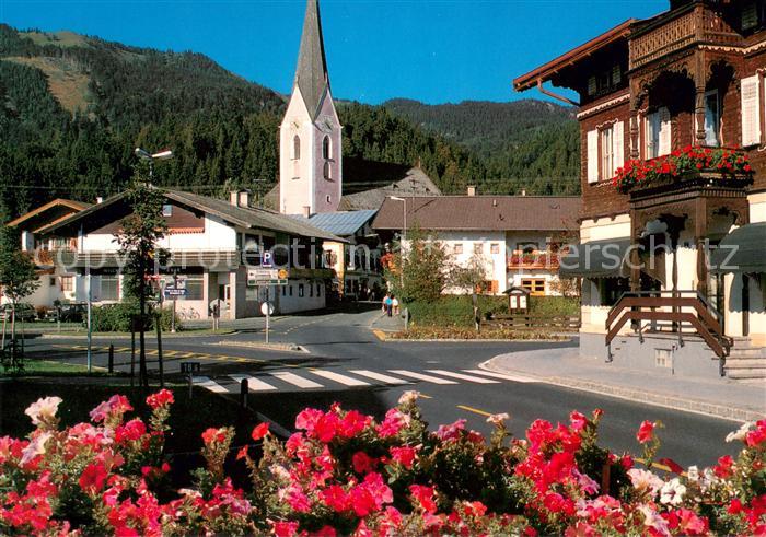 Koessen Tirol Ortspartie im schoenen Kaiserwinkel