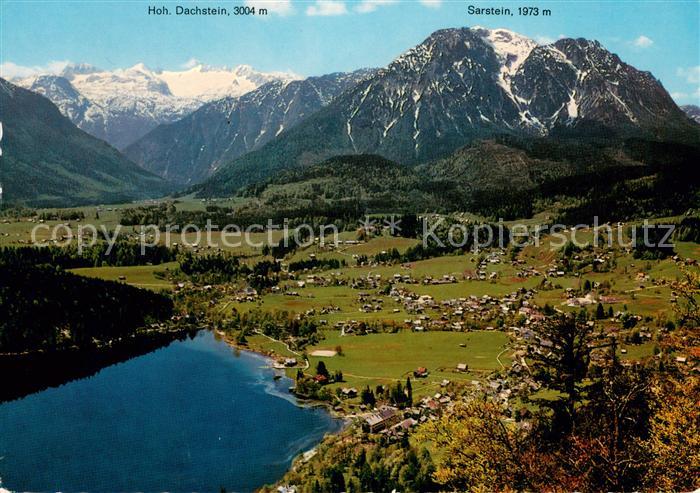 Alt Aussee Panorama mit Altausseer See Hoher Dachstein Sarstein