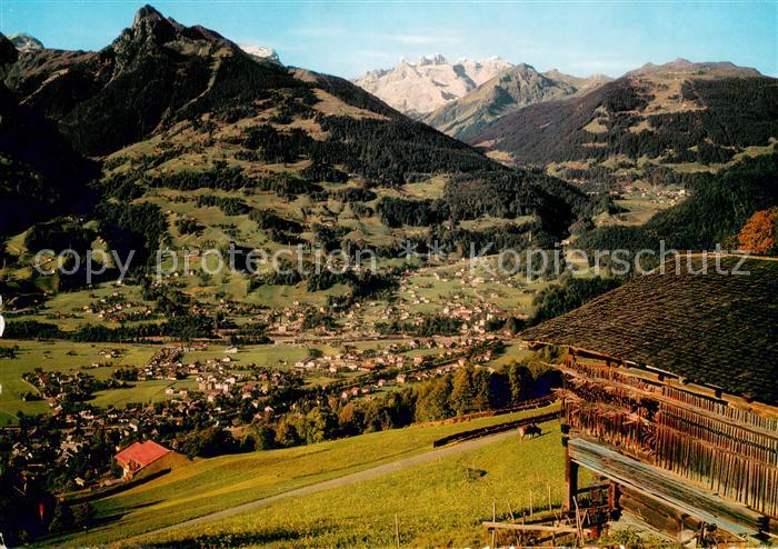 Tschagguns Vorarlberg mit Mittagspitze Sulzfluh Drei Tuerme und Golm