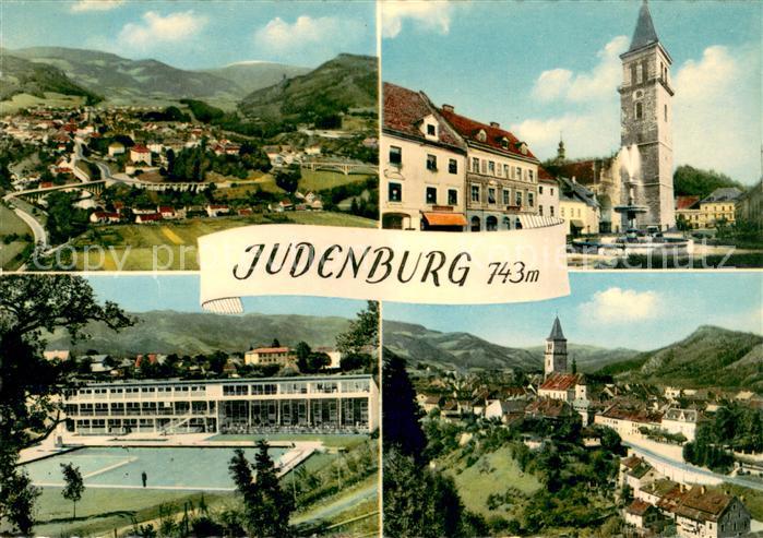 Judenburg Steiermark Panorama Brunnen Kirche Schwimmbad