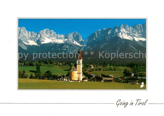 Going Wilden Kaiser Tirol Panorama mit Kirche