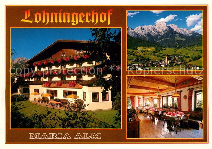 Maria Alm Steinernen Meer Pension Lohningerhof Gastraum Panorama
