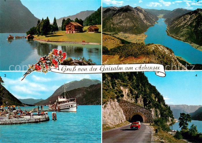 Achensee Gaisalm Baerenkopfblick Landungssteg Achenseestrasse Seehoftunnel