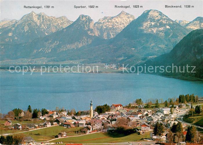St Gilgen Wolfgangsee Panorama mit Rettenkogel Sparber Rinnkogel und Bleckwand