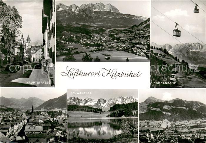 Kitzbuehel Tirol Hauptstrasse Panorama Hahnenkamm Schwarzsee